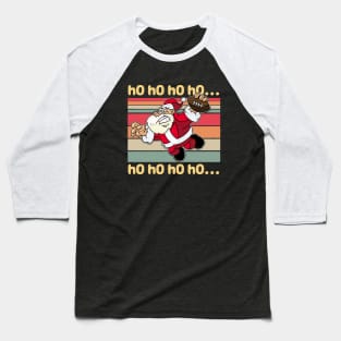 Retro Football Ho Ho Ho Baseball T-Shirt